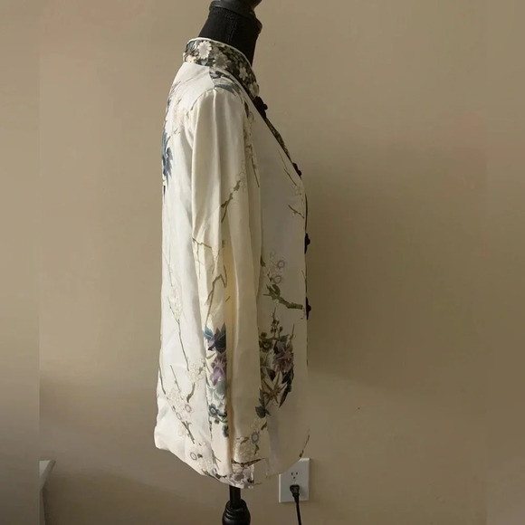 Cherry Blossom Kyoto Silk Robe From Japan Vintage Deadstock - Picture 2 of 10